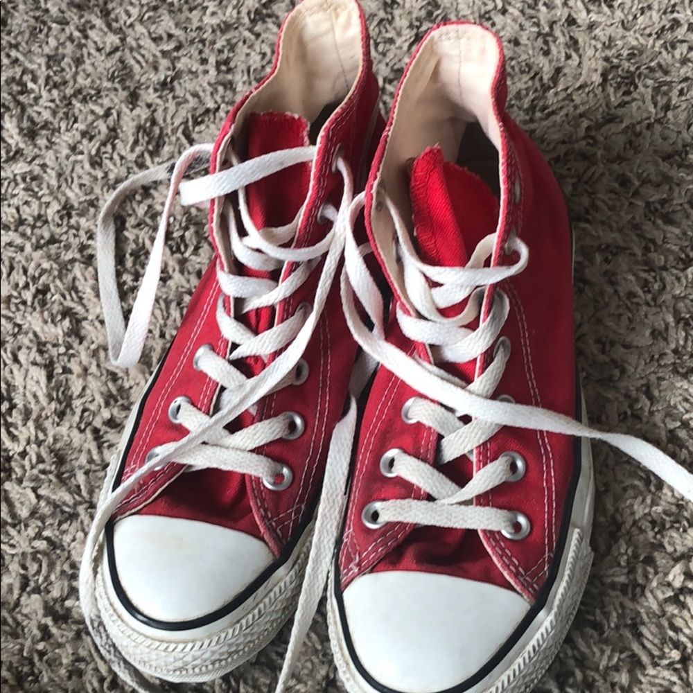 Converse High Tops in Red